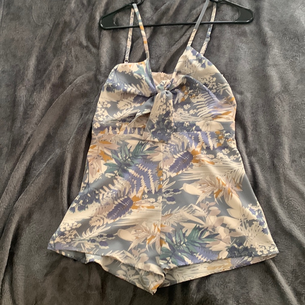 Palm Pattern Romper